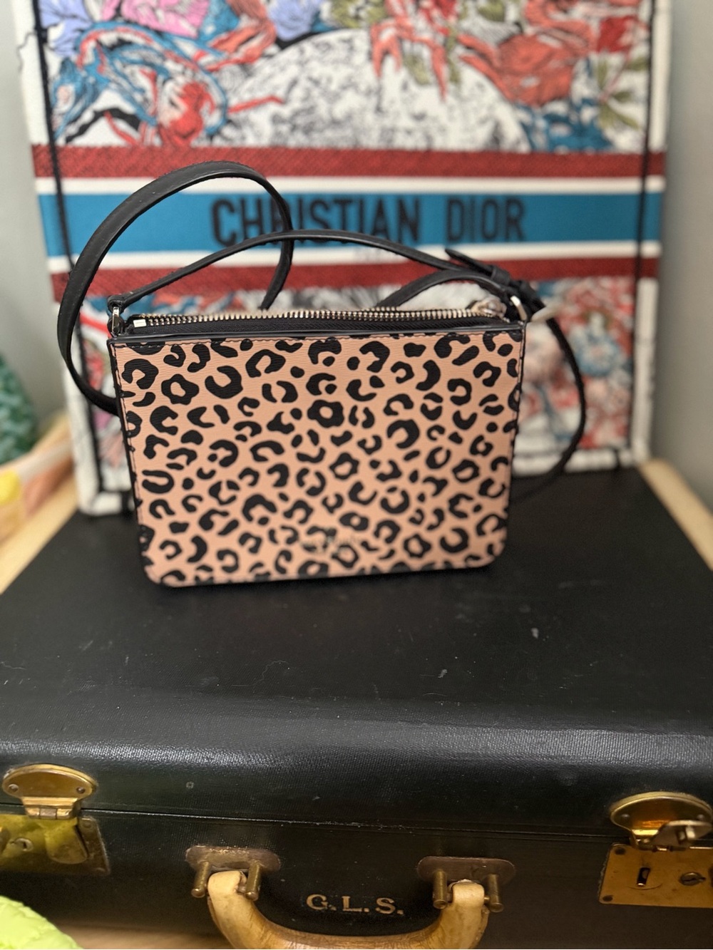 kate spade Leopard Print Crossbody in Tan and Black